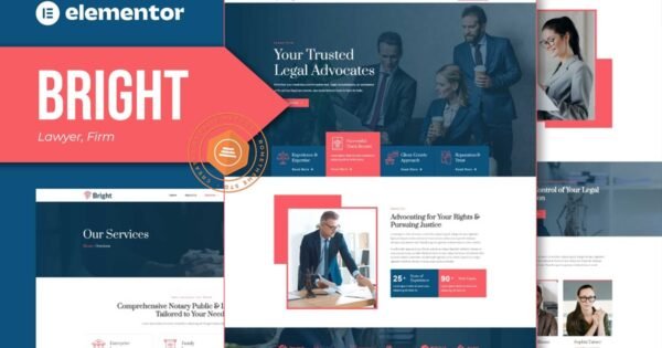 Bright – Lawyer and Firm Elementor Template Kit