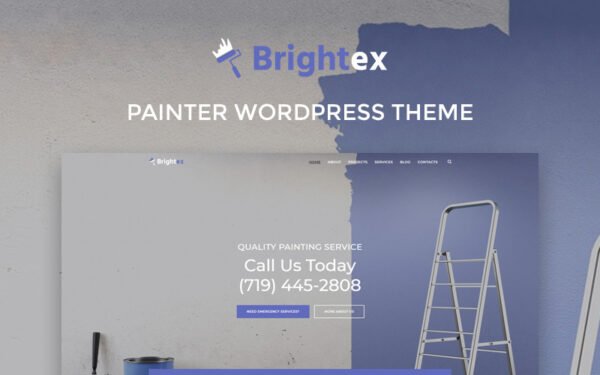 Brightex – Painting Services Multipurpose Classic WordPress Elementor Theme WordPress Theme