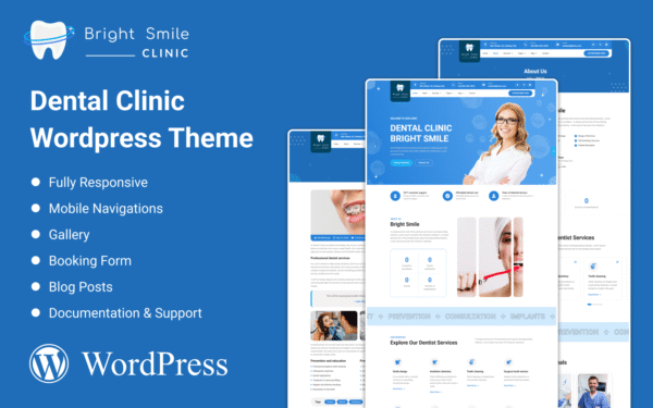 Brightsmile – Dental Clinic Wordpress Theme WordPress Theme