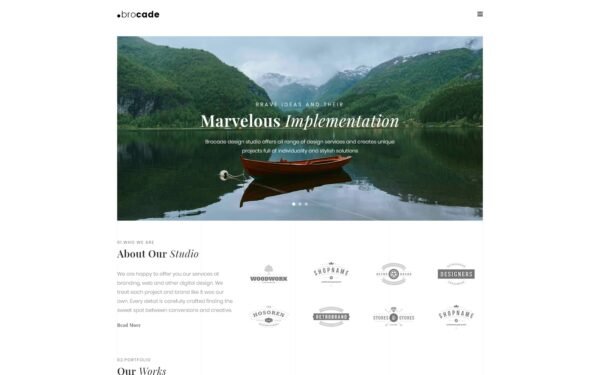 Brocade – Minimal Modern WordPress Elementor Theme WordPress Theme