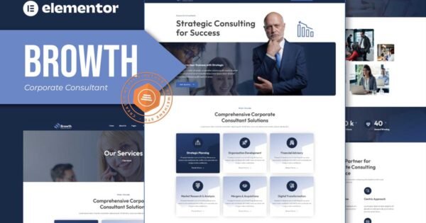 Browth – Corporate Consultant Elementor Template Kit