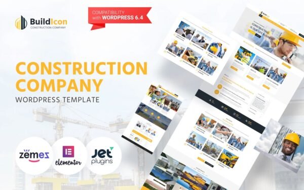 BuildIcon – Construction Company Elementor WordPress Theme