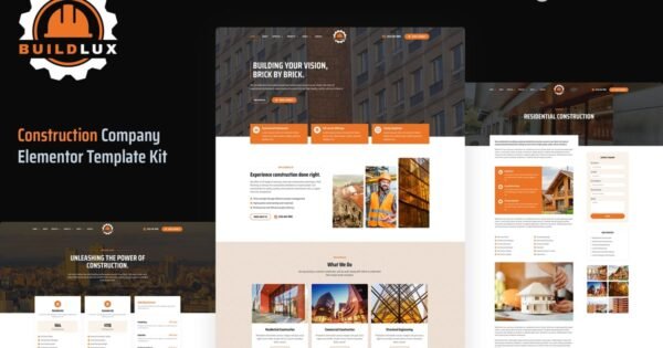 Buildlux – Construction Elementor Pro Template Kit