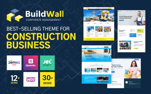BuildWall – Construction Company Multipurpose WordPress Theme