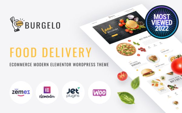 Burgelo – Food Delivery ECommerce Modern Elementor WooCommerce Theme