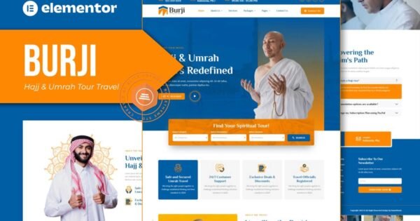 Burji – Hajj & Umrah Tour Travel Elementor Template Kit