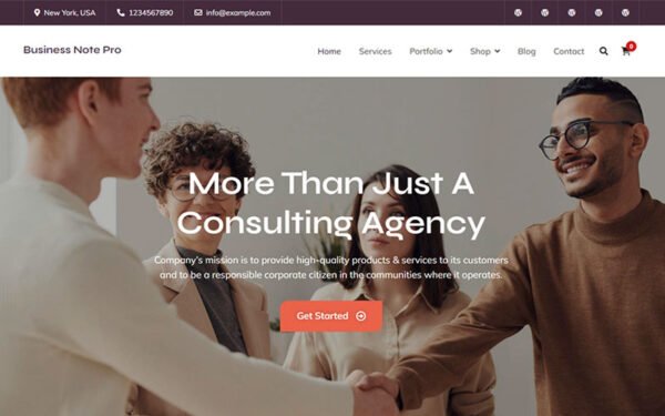 Business Note Pro – Elementor Business WordPress Theme