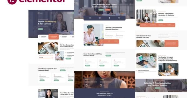 Butax – Tax Service & Financial Advisor Elementor Template Kit