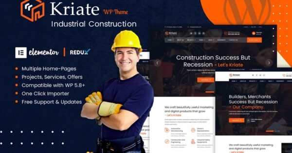 Kriate – Industrial Construction WordPress Theme