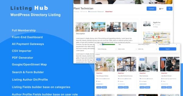 ListingHub – WordPress Business Directory Listing