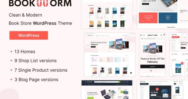 Bookworm – Bookstore & Bookshop WooCommerce Theme