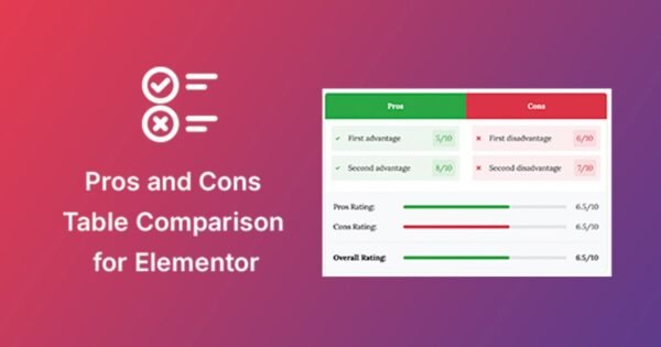 Pros & Cons Widget for Elementor