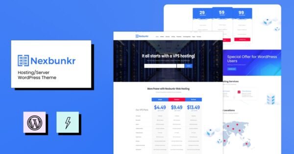 Nexbunker – Hosting/Server WordPress Theme + WHMCS