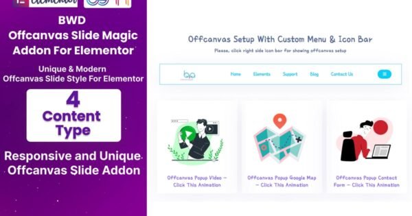 Offcanvas Slide Magic Addon For Elementor