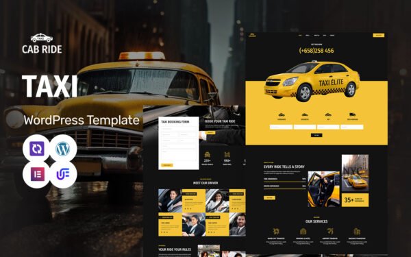 Cab Ride – Taxi Service And City Transport WordPress Elementor Theme WordPress Theme
