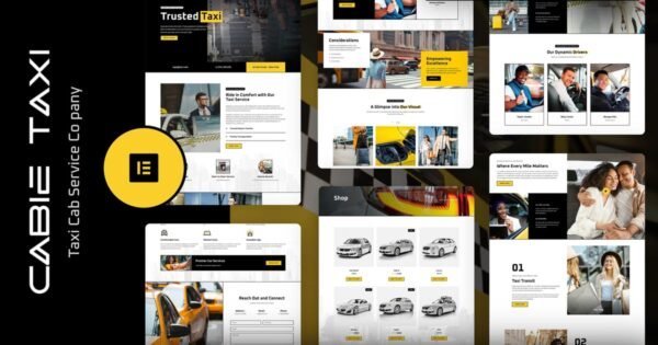 Cabie – Taxi Booking Service Elementor Pro Template Kit
