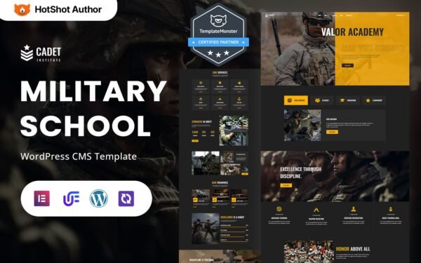 Cadet Institute – Military Academy, Military Education And Army Training WordPress Elementor Theme WordPress Theme