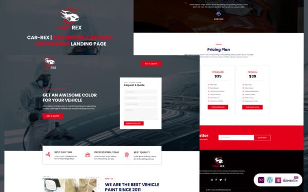 Car-Rex – Auto Service Elementor Landing Page Elementor Kit