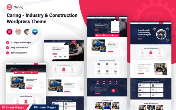 Caring – Car Repair & Auto Services Elementor WordPress Theme