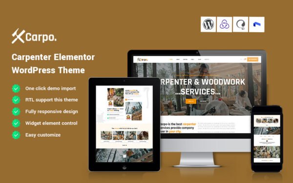 Carpo – Carpenter Elementor WordPress Theme