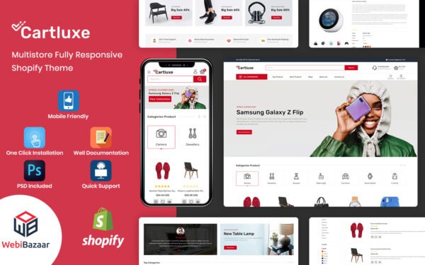 Cartluxe – Minimal Modern Mulistore Shopify Theme