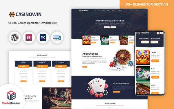 Casinowin – Casino & Gambling WordPress Template WordPress Theme