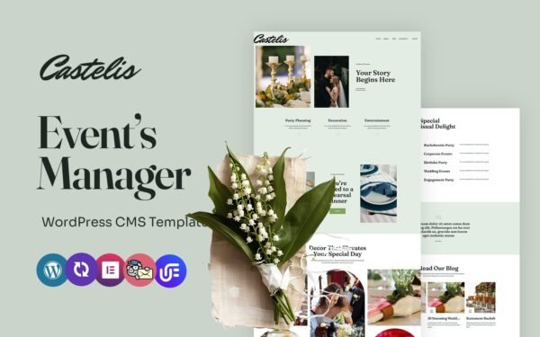 Castelis – Event Planner And Organizer Multipurpose WordPress Elementor Theme WordPress Theme