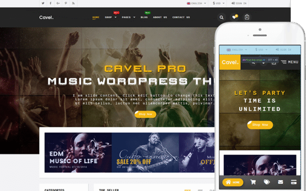 Cavel – Theme for Books, CD & DVD Store WooCommerce Theme