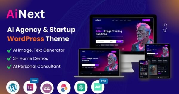 AiNext – AI Agency & Startup WordPress Theme