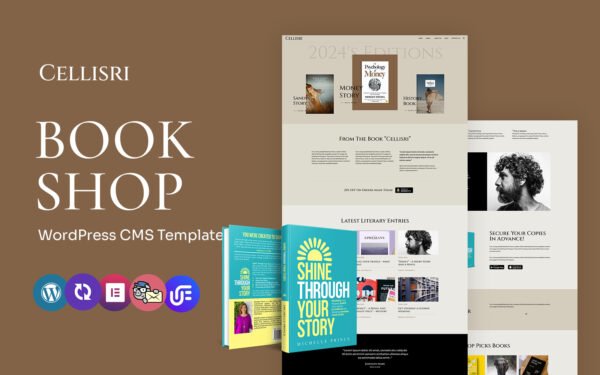 Cellieri – Book Author Multipurpose WordPress Elementor Theme WordPress Theme