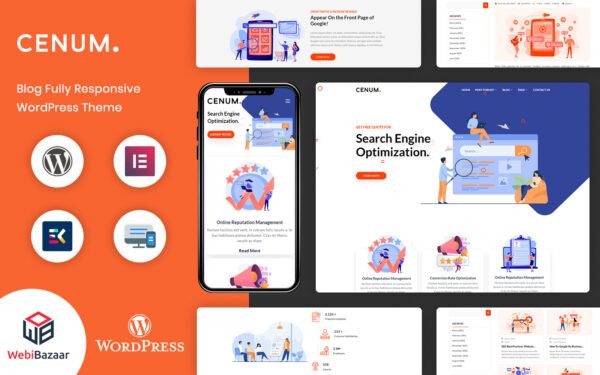 Cenum – SEO and Digital Marketing Elementor WordPress theme WordPress Theme