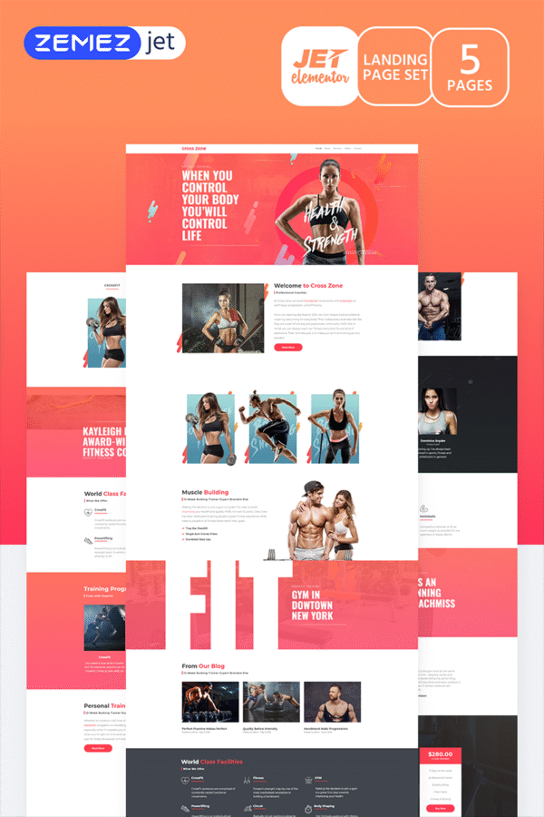 Champio – Crossfit Studio – Jet Elementor Kit