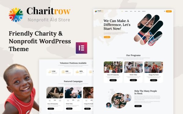 Charitrow – Charity, Nonprofit and Donation WordPress Theme
