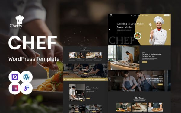 Cheffy – Personal Chef And Catering Services WordPress Elementor Theme WordPress Theme