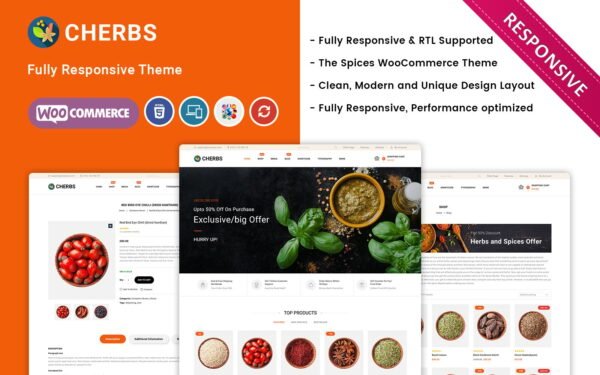 Cherbs – The Spices Store Responsive WooCommerce Theme