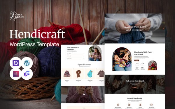 Chickkraft – Crafts And Woolen Shop Multipurpose WordPress Elementor Theme WordPress Theme