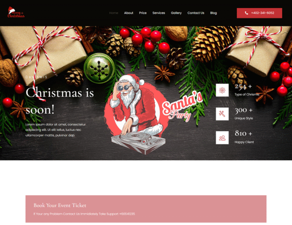 Christmas Landing Wordpress Elementor Templates Elementor Kit