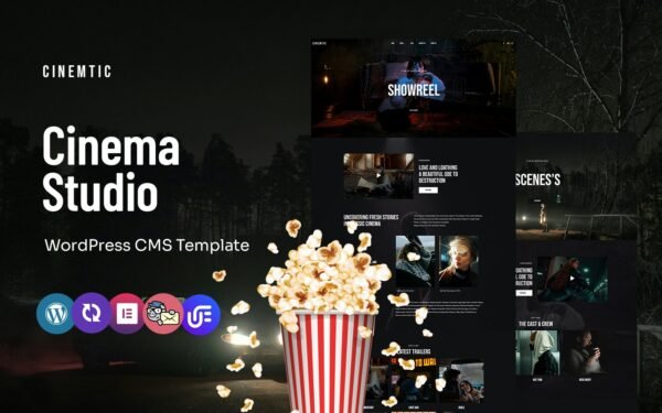Cinemtic – Cinema And Movie Studio Multipurpose WordPress Elementor Theme WordPress Theme