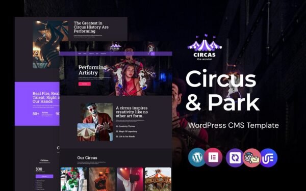 Circas – Circus Show And Entertainment WordPress Elementor Theme WordPress Theme