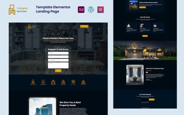 Citylights – Real Estate Services Ready to Use Elementor Template Elementor Kit
