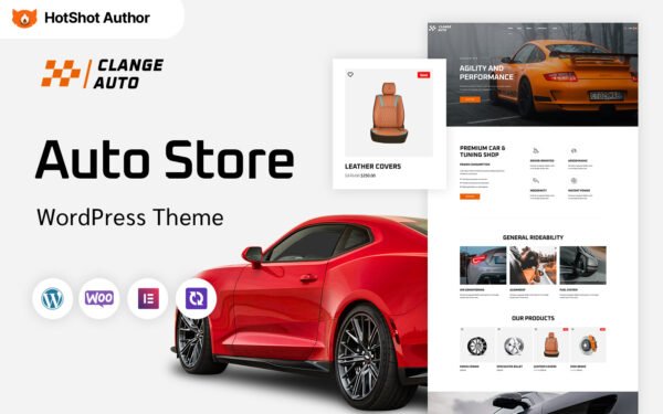 Clange Auto – Car Parts WordPress Elementor Theme WordPress Theme