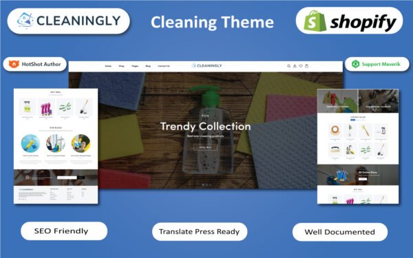 Cleaningly – Cleaning Services & Products Shopify Theme