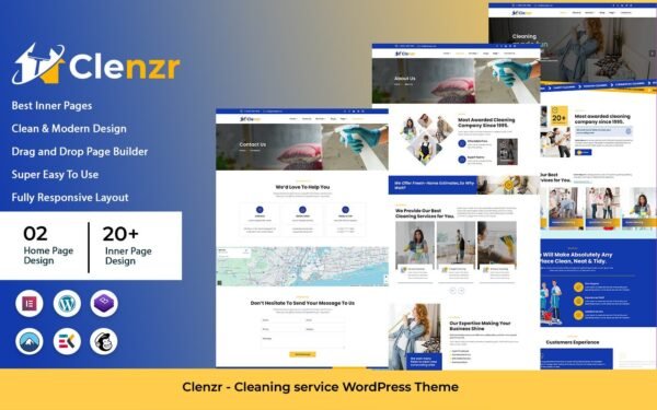 Clenzr – Cleaning Service WordPress Theme