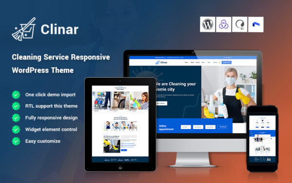 Clinar – Maintenance and Cleaning Service Responsive WordPress Theme