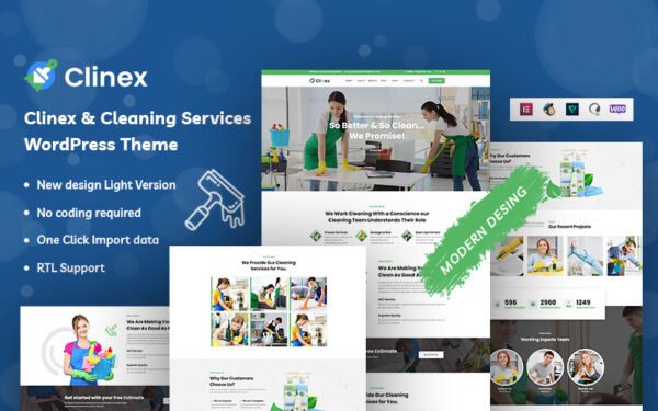 Clinex – Cleaning Services WordPress Theme