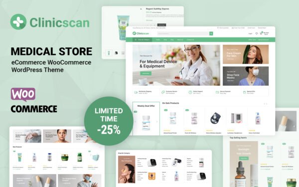 Clinicscan – Medical and Drug WooCommerce Theme
