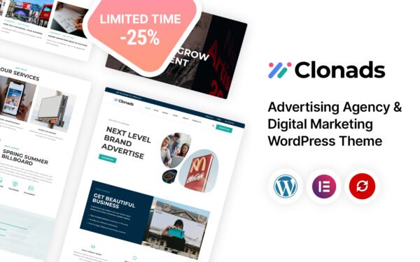 Clonads – Advertising Agency and Digital Marketing WordPress Theme