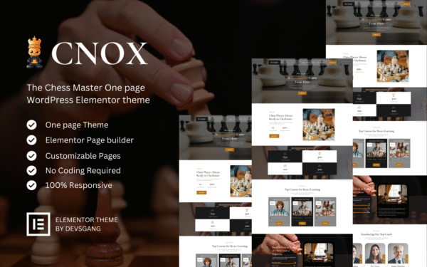 Cnox – The Chess Master WordPress Elementor Theme WordPress Theme