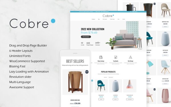 Cobre – Home Decor & Furniture Woocommerce Theme WooCommerce Theme