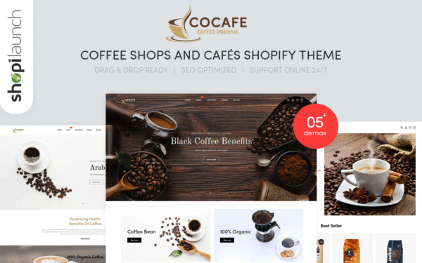 Cocafe – Coffee Shops and Cafés Responsive Shopify Theme